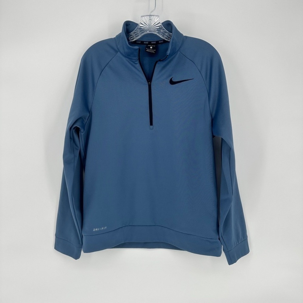 Nike Dri-FIT Quarter‎ Zip Pullover Blue Long Sleeve Size S